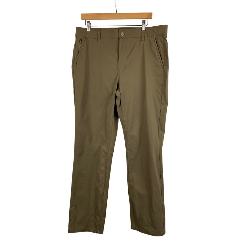 Weatherproof Vintage Regular Fit Mens 36x30 Nylon/Spandex Pants In Olive Green